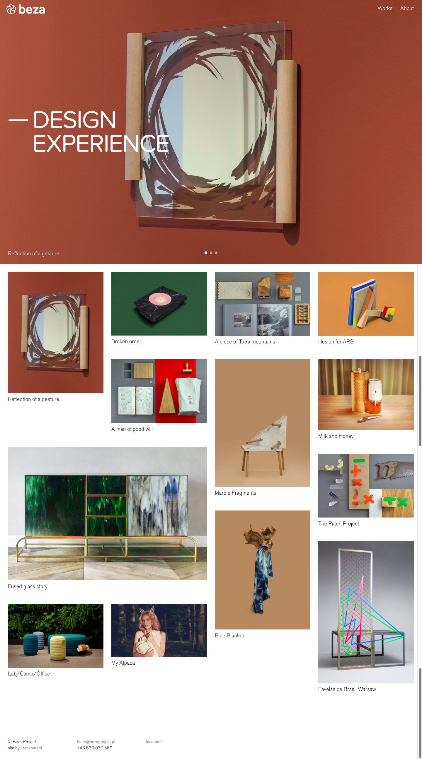 Beza Projekt full page layout