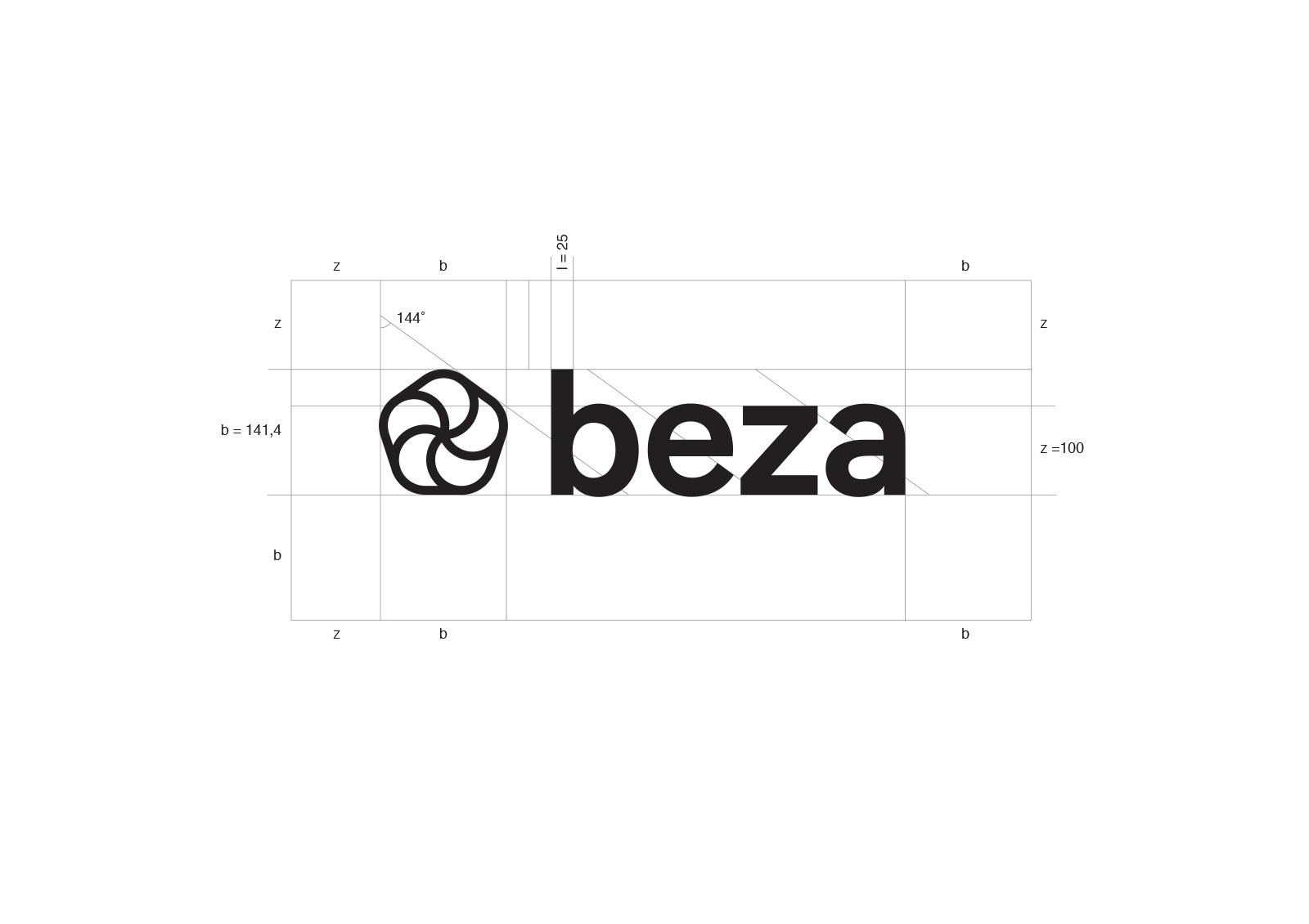 Beza Projekt logo scheme