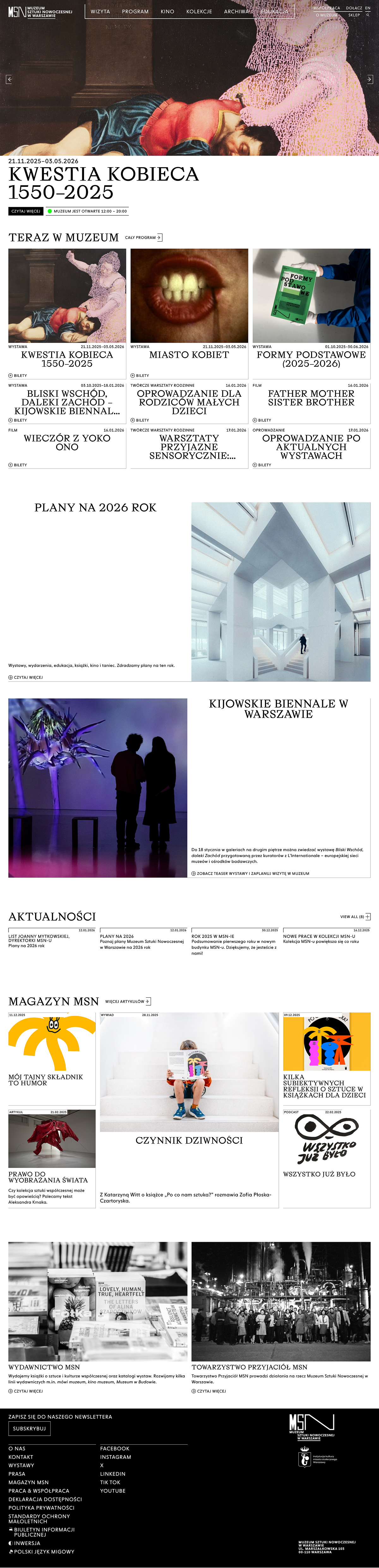 Muzeum Sztuki Nowoczesnej - strona główna