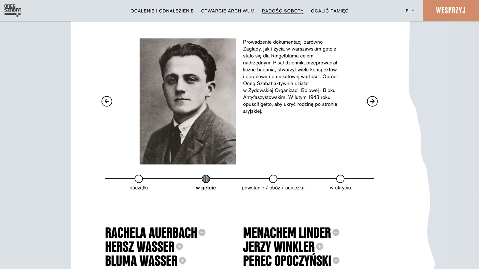 Oneg Szabat Emanuel section