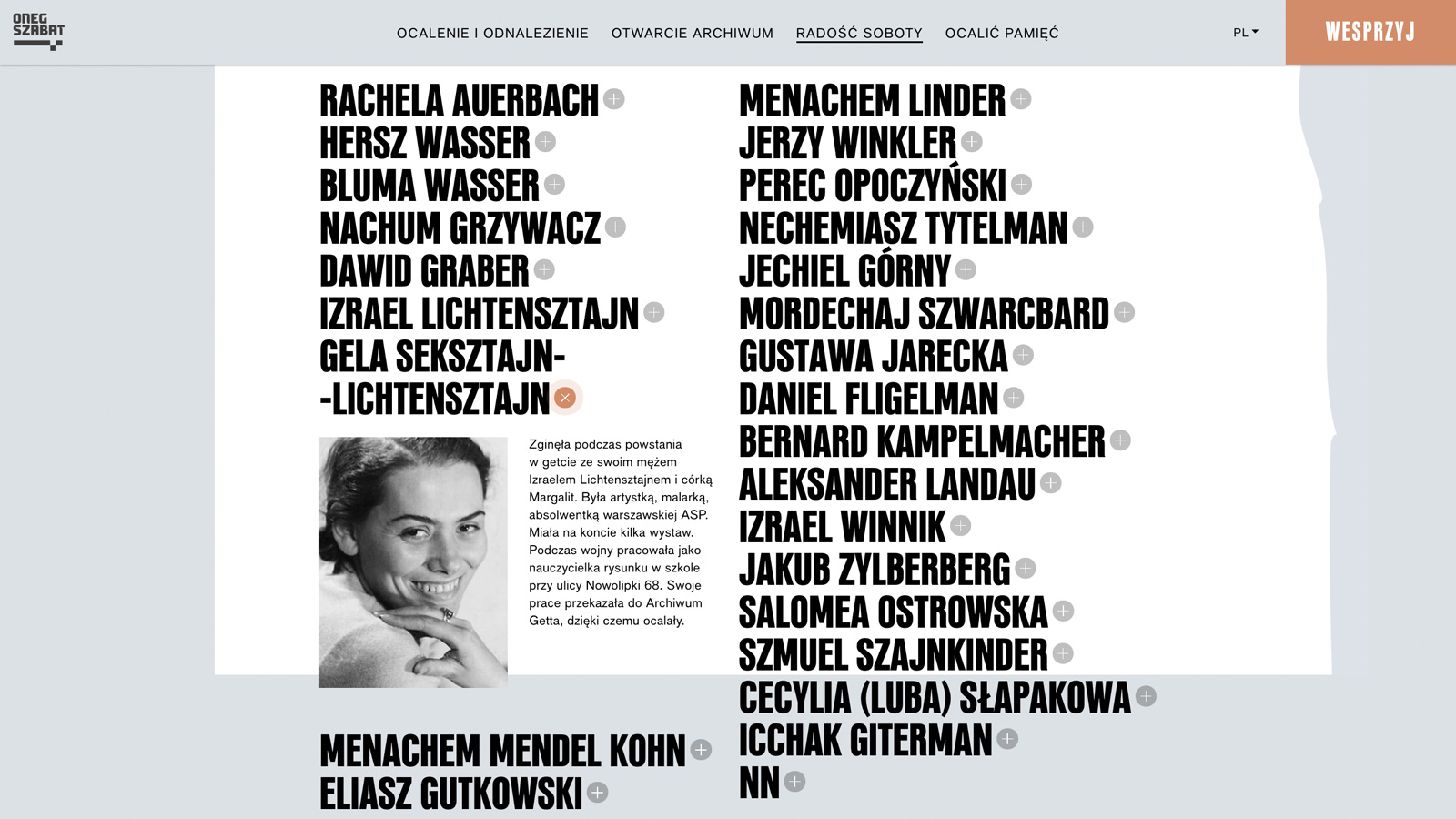 Oneg Szabat Gela section