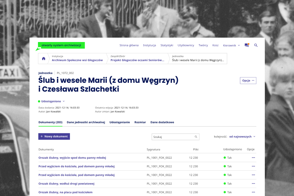 Otwarty System Archiwizacji