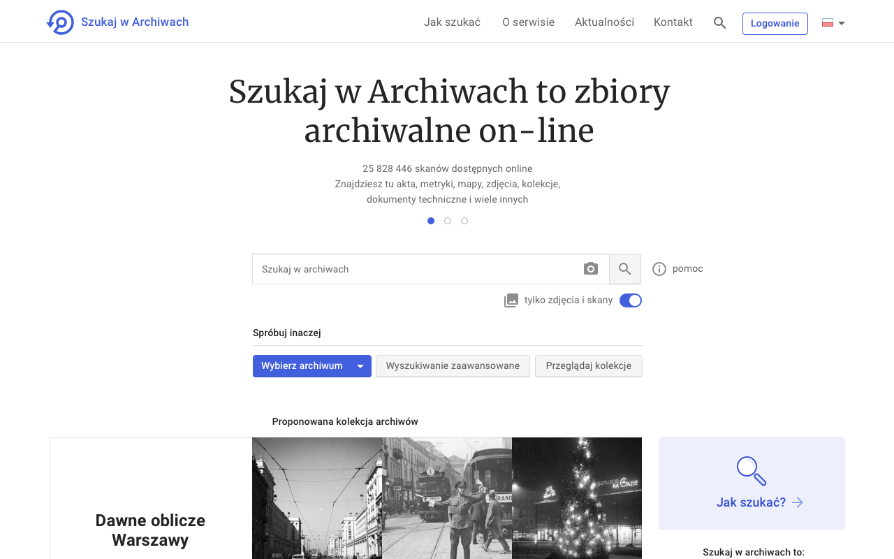 Szukaj w Archiwach - strona główna