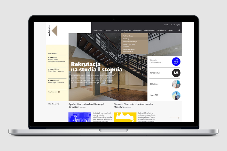 Projekt strony ASP w Katowicach