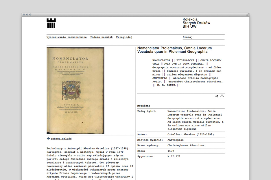 Kolekcja Starodruków