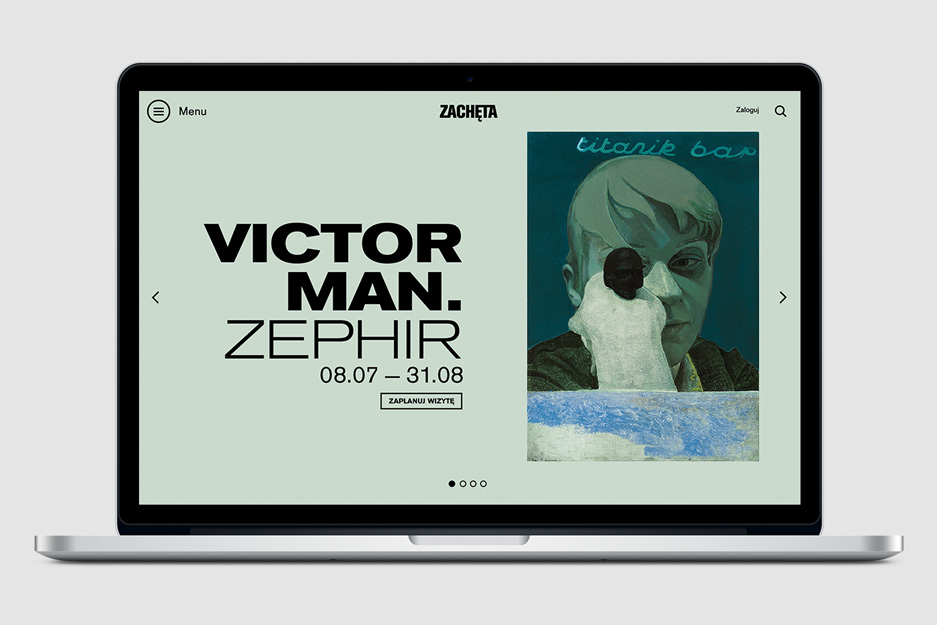 Projekt strony i rebrandingu Zachęty